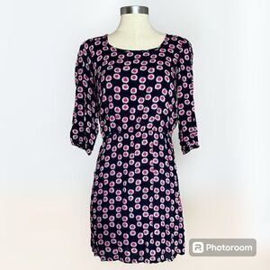 TINLEY ROAD women’s navy and pink patterned 3/4 sleeve dress